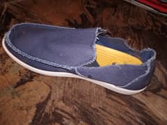 Crocs blue canvas Santa Cruz loafer slip on shoe men’s size 11 CROCS