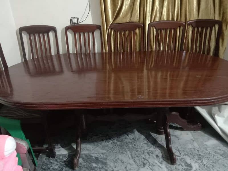 wooden 6 seater dining table 0