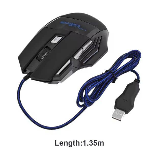 RGB USB Wired Gaming Mouse 5500 DPI For Computer Laptop 2