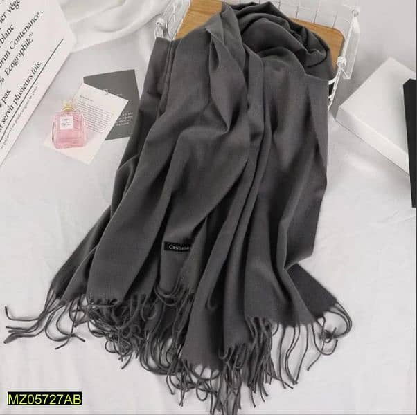 1 pc women's woolen plain shawl 2