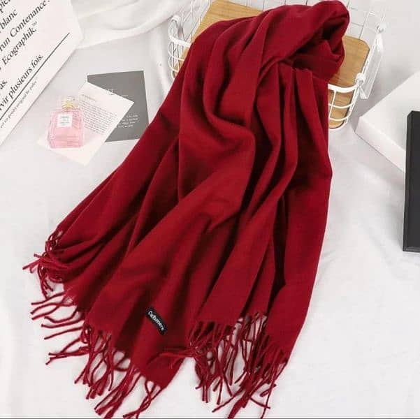 1 pc women's woolen plain shawl 3