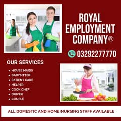 Maids / House Maids / cook / House chef / Baby Sitter maid available