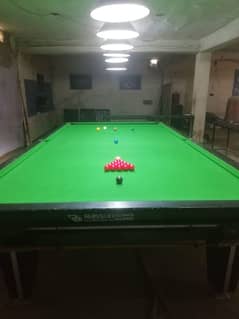 Snooker table with other equipment