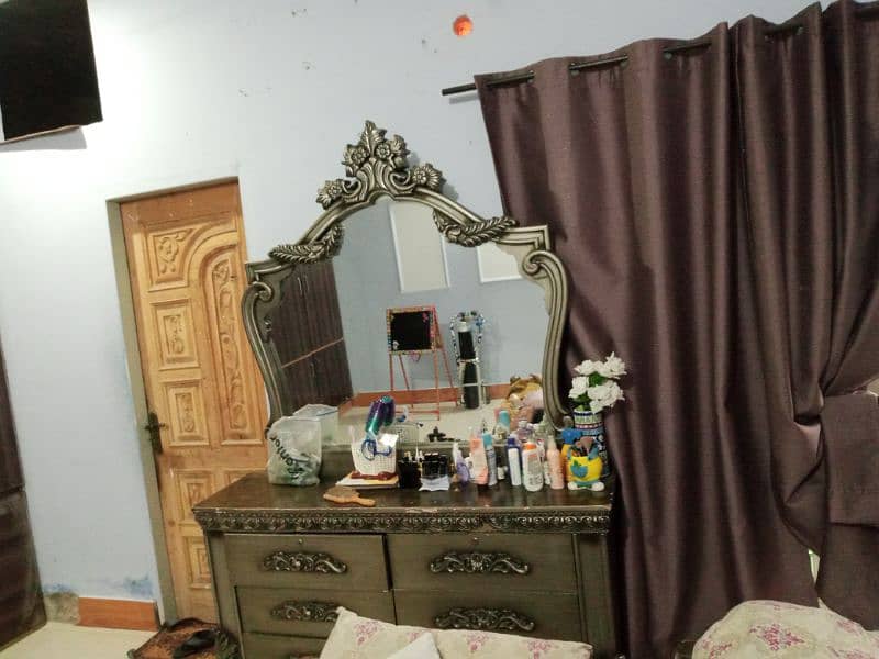 used bed with side tables and dressing table +wardrobe for sale 3