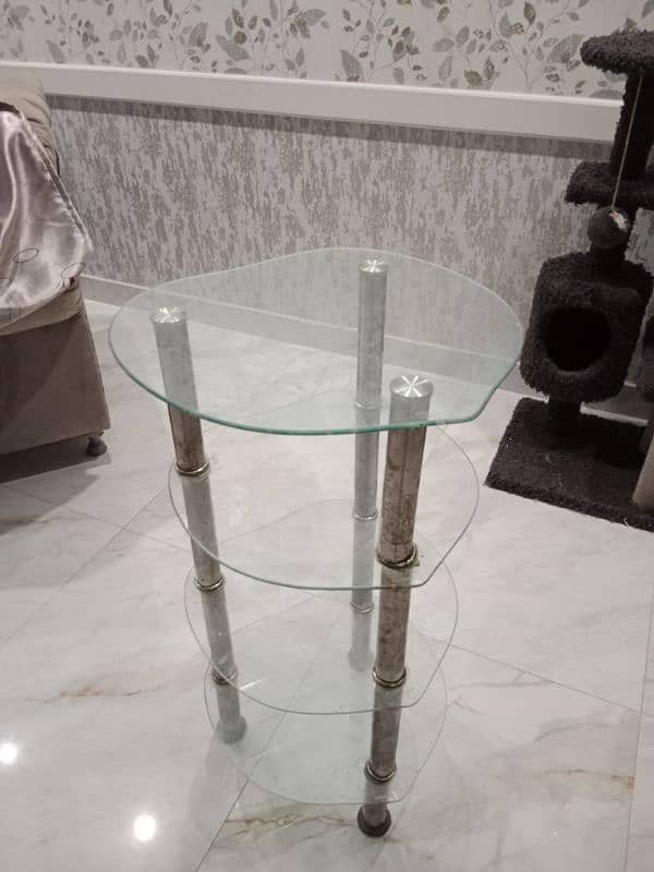 Glass side table for sale 0