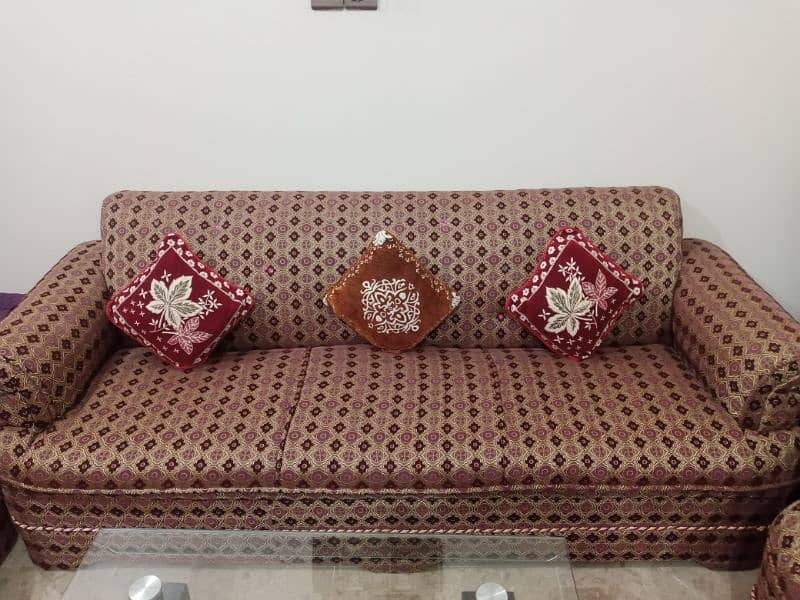 7 Seater Sofa Set of Banarsi Fabric 0