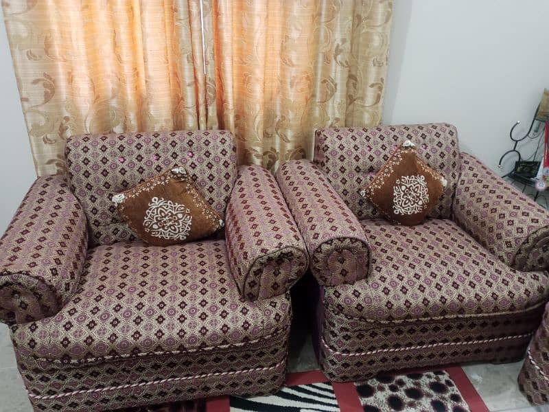 7 Seater Sofa Set of Banarsi Fabric 2