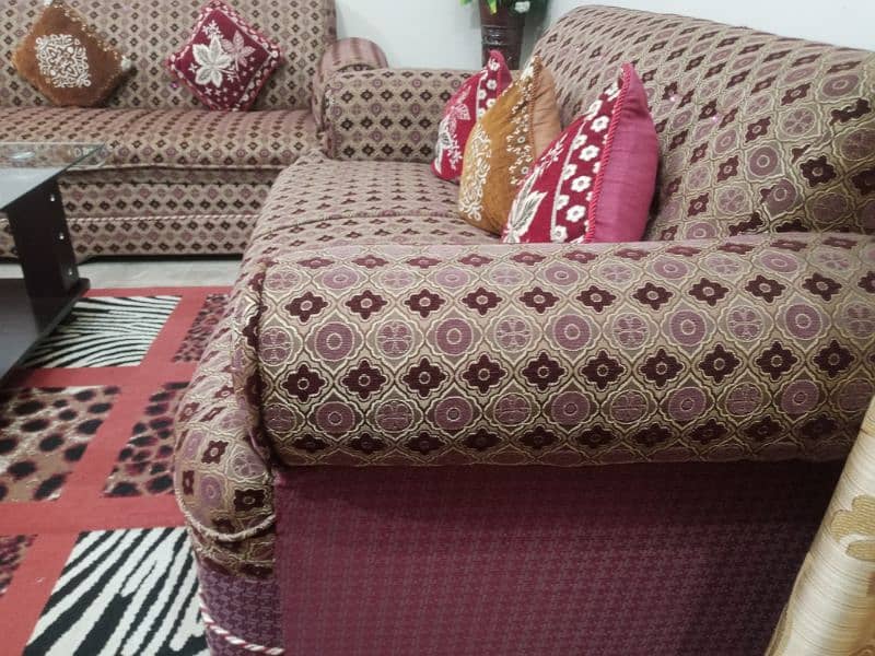 7 Seater Sofa Set of Banarsi Fabric 4