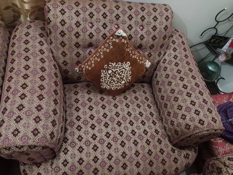 7 Seater Sofa Set of Banarsi Fabric 7