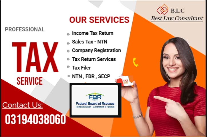 Tax Consultant -Tax Filer - FBR - Income Tax Return - Sales Tax - NTN 0