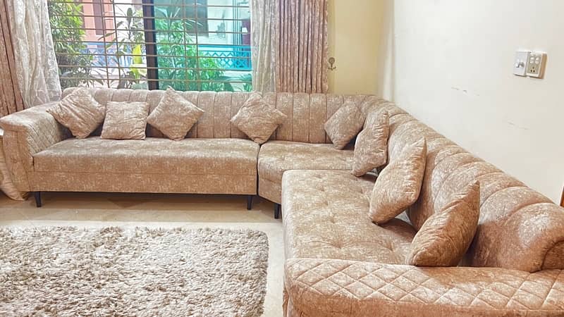 L shape /corner sofa 7 seater set 0