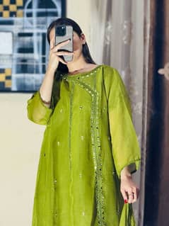 stitched chiffon Suit