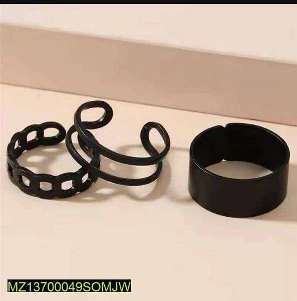 •  3 Pcs Rings Set •  Product Code: MZ13700049SOMJW 0