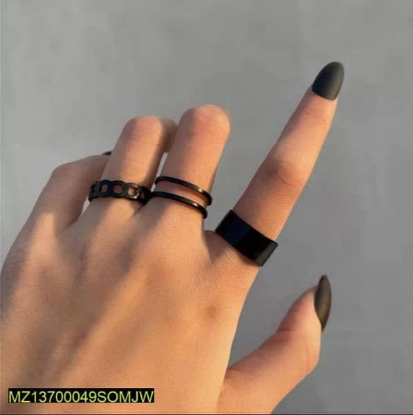 •  3 Pcs Rings Set •  Product Code: MZ13700049SOMJW 1