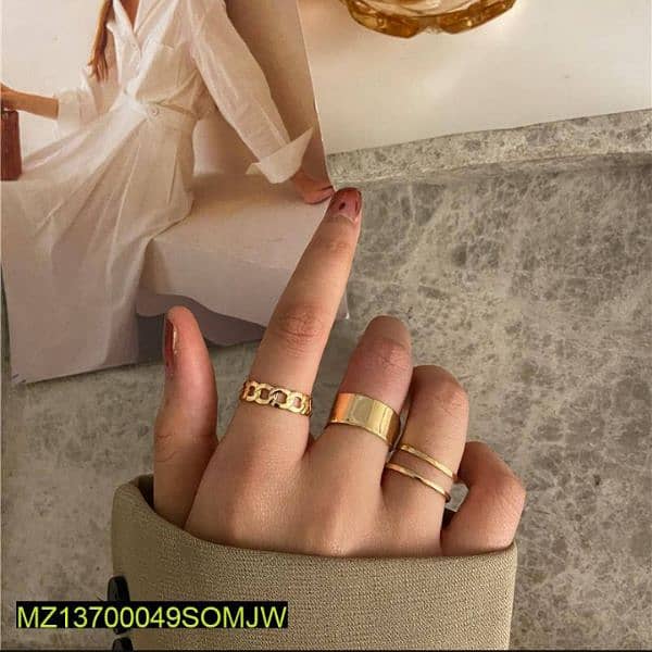 •  3 Pcs Rings Set •  Product Code: MZ13700049SOMJW 2