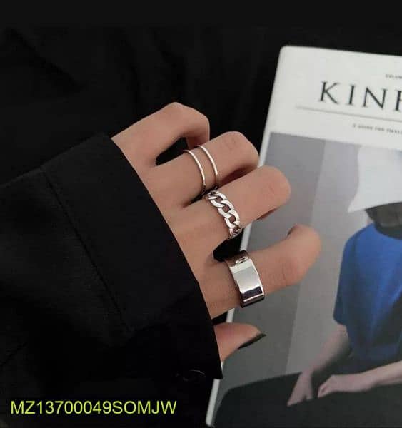 •  3 Pcs Rings Set •  Product Code: MZ13700049SOMJW 4