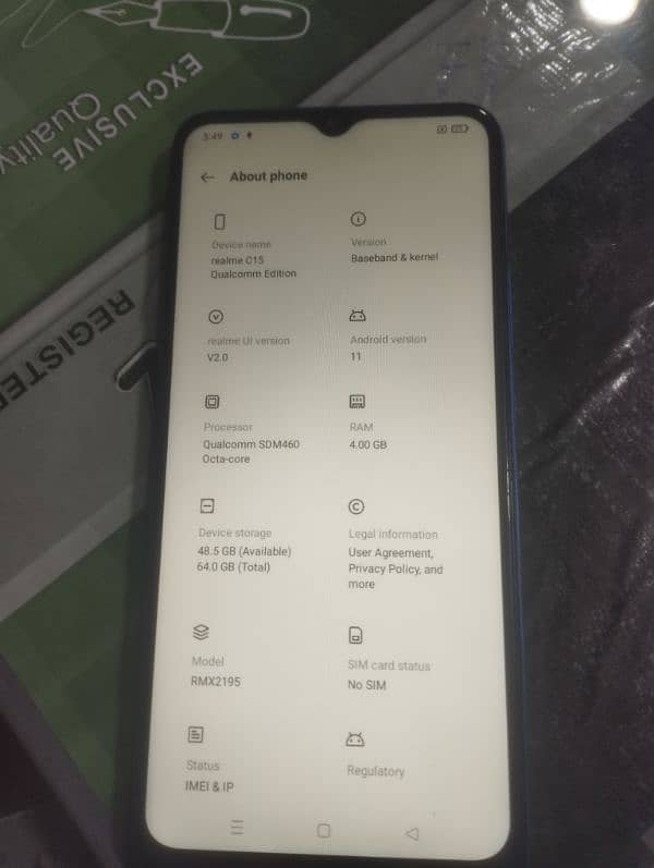 realme c15 gb 4/64 3