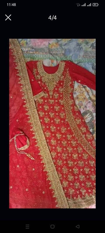 full heavy bridal rukhsati dress 0