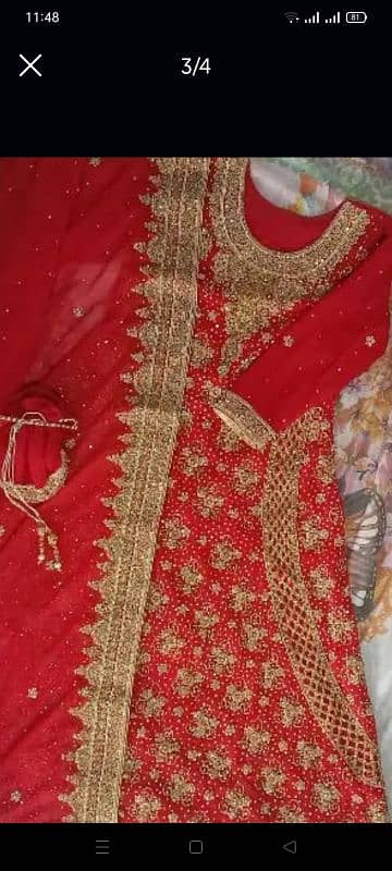 full heavy bridal rukhsati dress 1