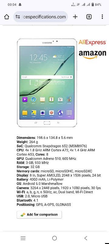 Samsung galaxy tab 8