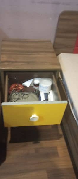 INTERWOOD Imported single bed with side table 11