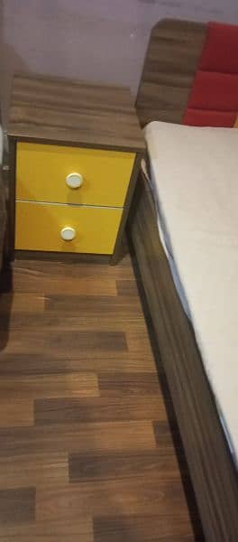 INTERWOOD Imported single bed with side table 13