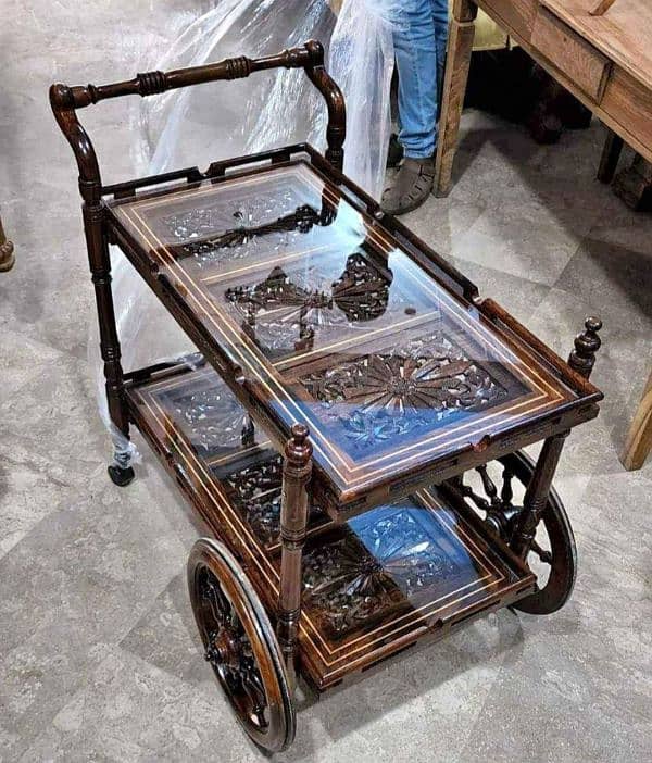 wooden tea trolley 6