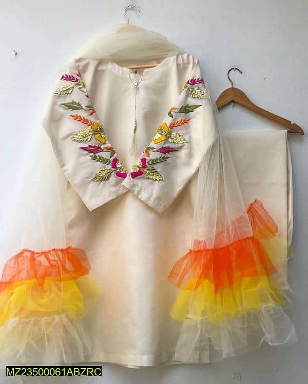 fabric cotton silk Embroidered suit 1