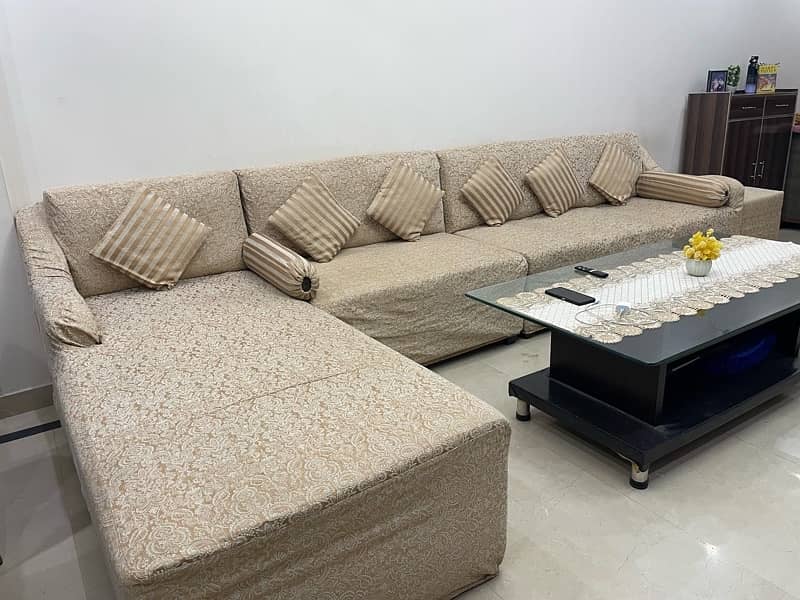 7 seater L shape sofa 0