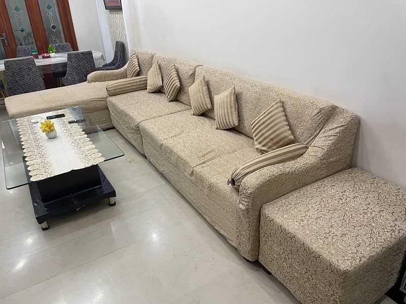 7 seater L shape sofa 2