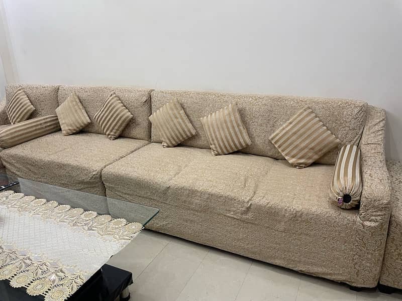 7 seater L shape sofa 3