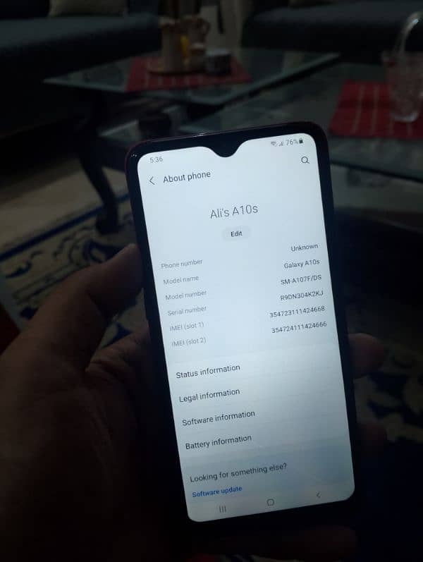 Samsung A10s official pta approved. panel glass changed. 3