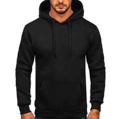 Men's fleece plain hoodie