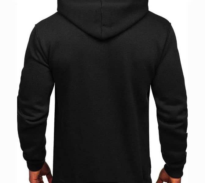 Men's fleece plain hoodie 3