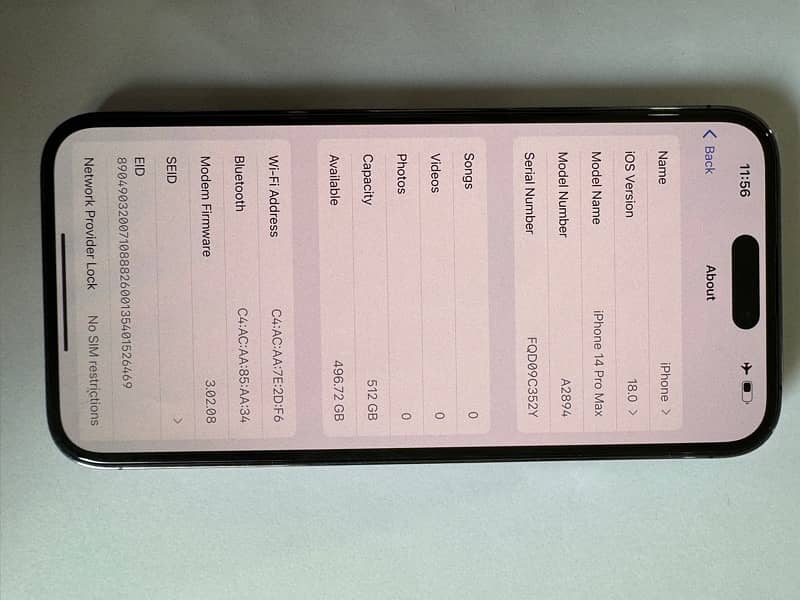 Iphone 14pro max 512GB-Deep Purple PTA approved 4