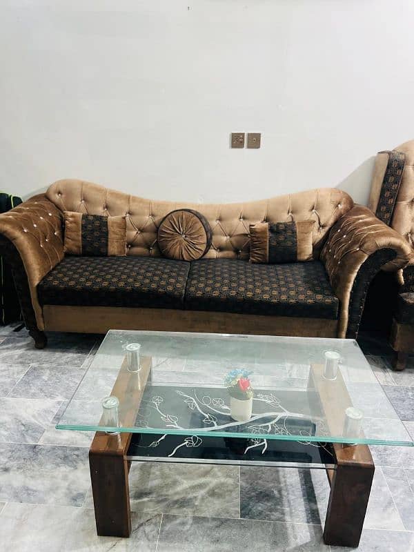 5 seater sofa with table for sale 1