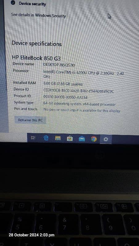 HP 850 G3 3