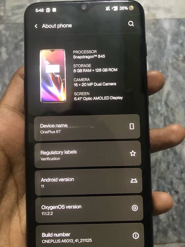 one plus 6t 8”/128 indisplay finger contact no /03248439521/ 7