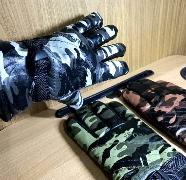 Bike Gloves | For Winter | Double Layer: PU Leather + Fur 2