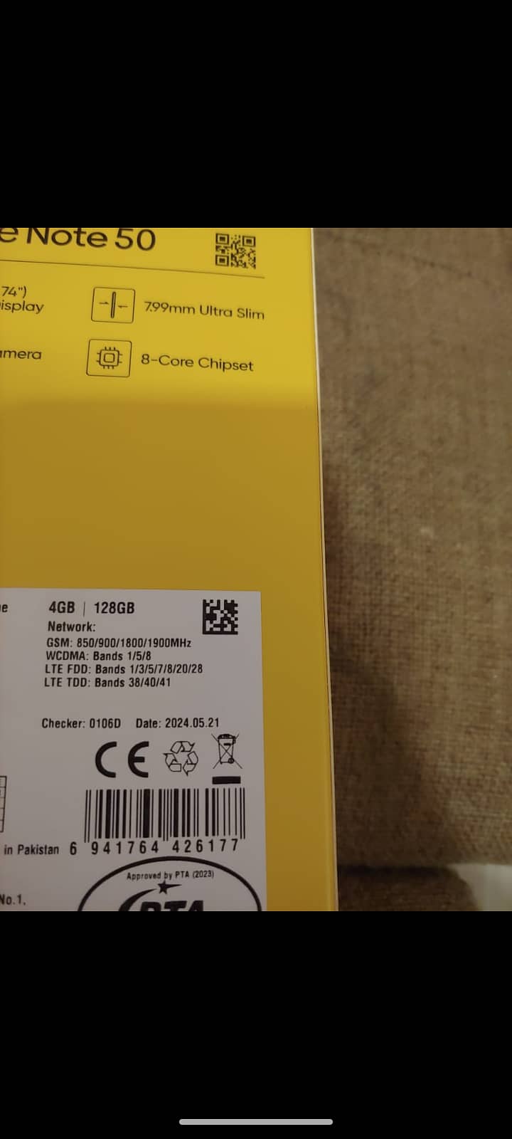 realme not 50 brend new 128 gb 1