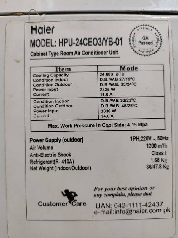 Haier Floor Standing 2 ton non inverter ac for sale total 6 units 5