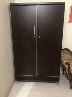 Almost new 2 door wooden wardrobe