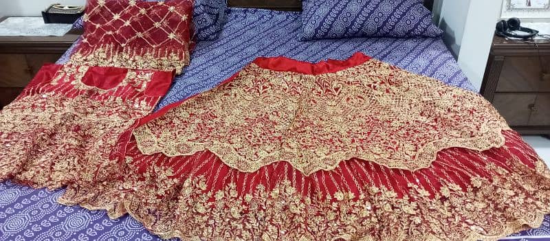 newly bridal unstich shararah/lehnga 0