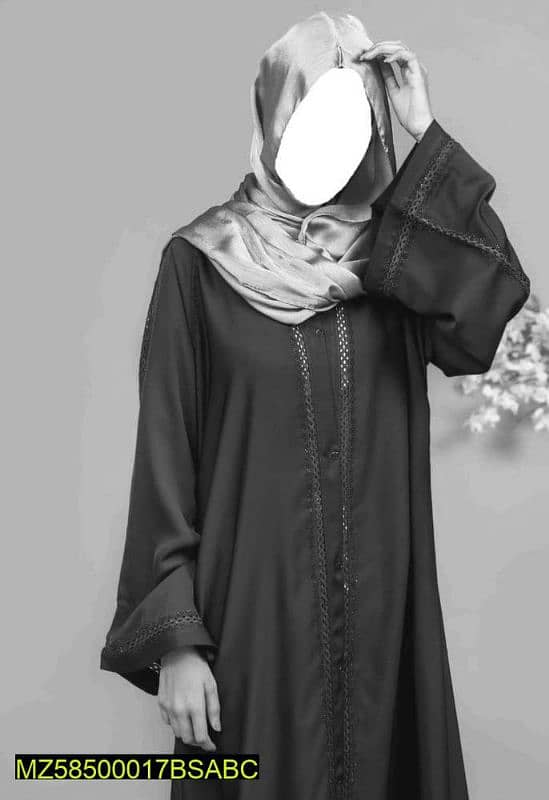 1 PCs Women's  stitched plain abaya 1