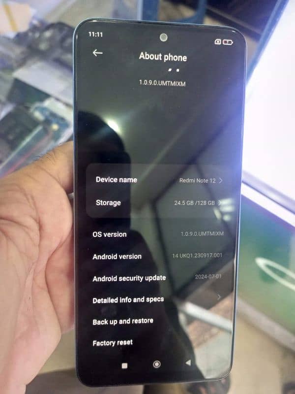 Redmi note 12 (8/128) Full Box for sale 1