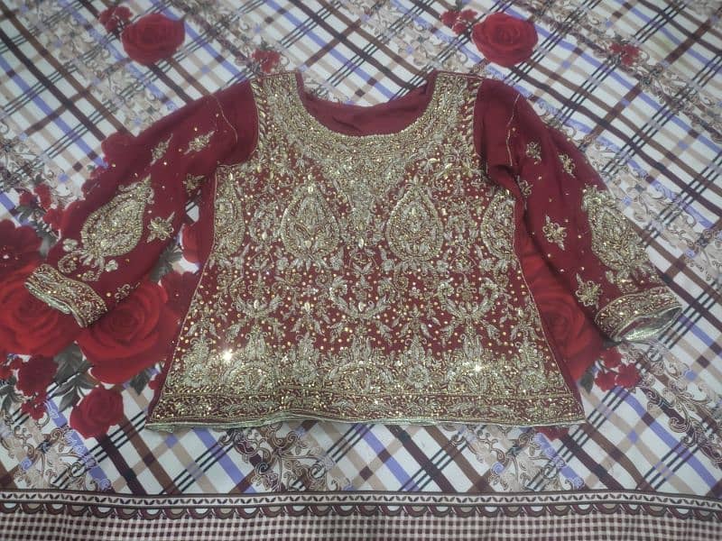 bridal lehenga choli dupatta mehroon colour 1