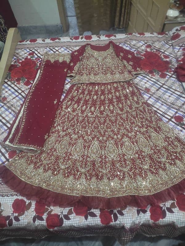 bridal lehenga choli dupatta mehroon colour 3