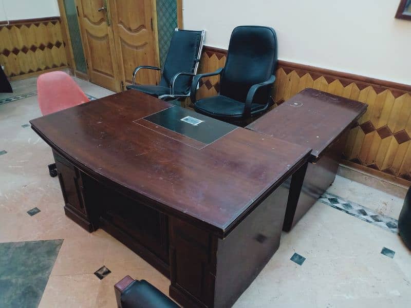 Office table and three office chairs collectively for sale 6