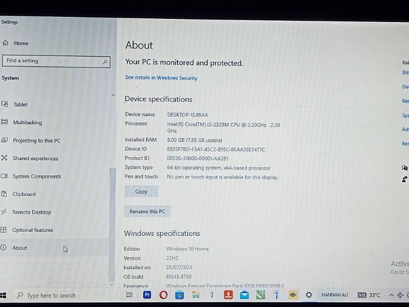 Acer laptop core i3 Rd 4th generation condition All ok 5