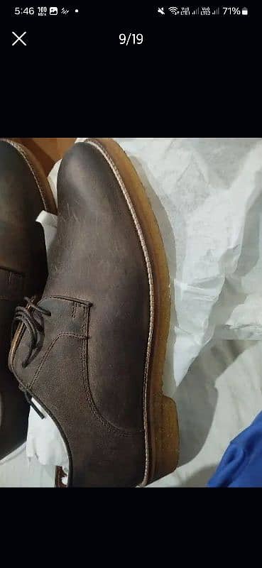 Next Modern Heritage Brown Tan Leather Shoes 10 Inch Size 8